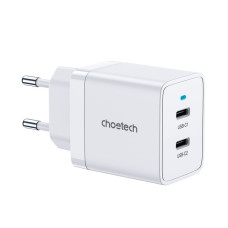 Мережевий зарядний пристрій, 2 USB-C, 40Вт, PD/QC/PPS