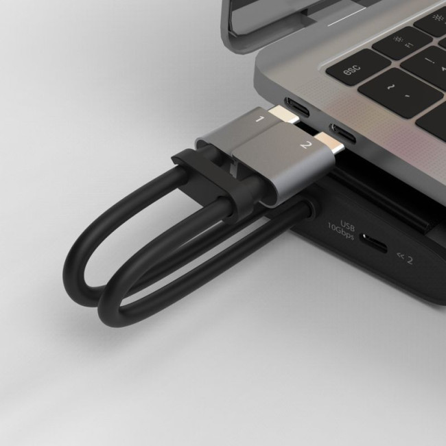 Док станція USB-C 10Gbps, 12-в-1 (слот M2 NVMe/хаб/HDMI/DP/PD/картридер/LAN), сірий