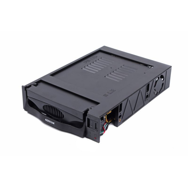 Внутрішня кишеня SATA пластик, чорний, 2 вентилятори, Power Slide Switch