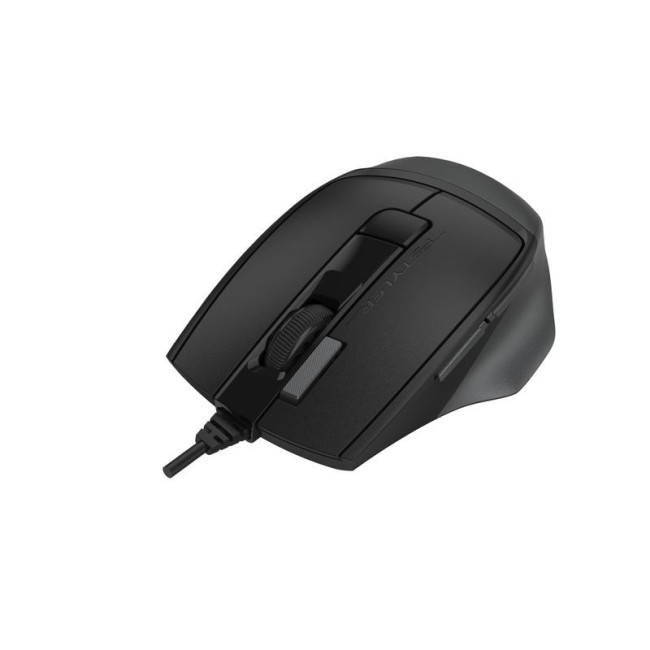 Миша дротова безшумна Fstyler, USB, 2400 dpi, чорний+сірий
