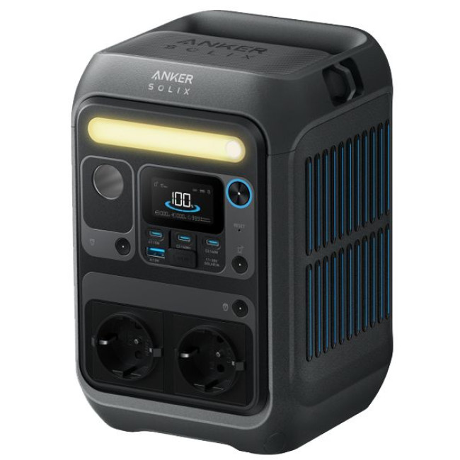 Портативна зарядна станція Anker Solix C300X + PS60 - 288Wh/AC 300W/140W 3xPD/1xUSB/1xCar/MPPT