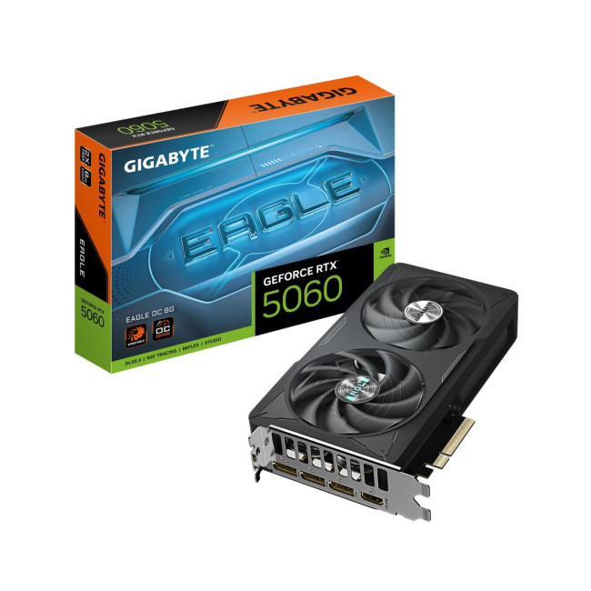 Відеокарта PCIE16 RTX5060 8GB GDDR7 GV-N5060EAGLE OC-8GD GIGABYTE