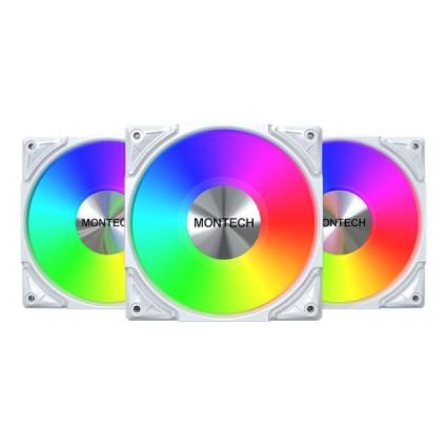 Набір із трьох вентиляторів для корпусу 120MM METAL PRO 12 ARGB 3 PACK (W) MONTECH