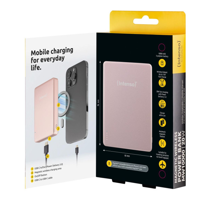 Портативний зарядний пристрій USB 10000MAH MAG ROSE MW10000 7344033 INTENSO