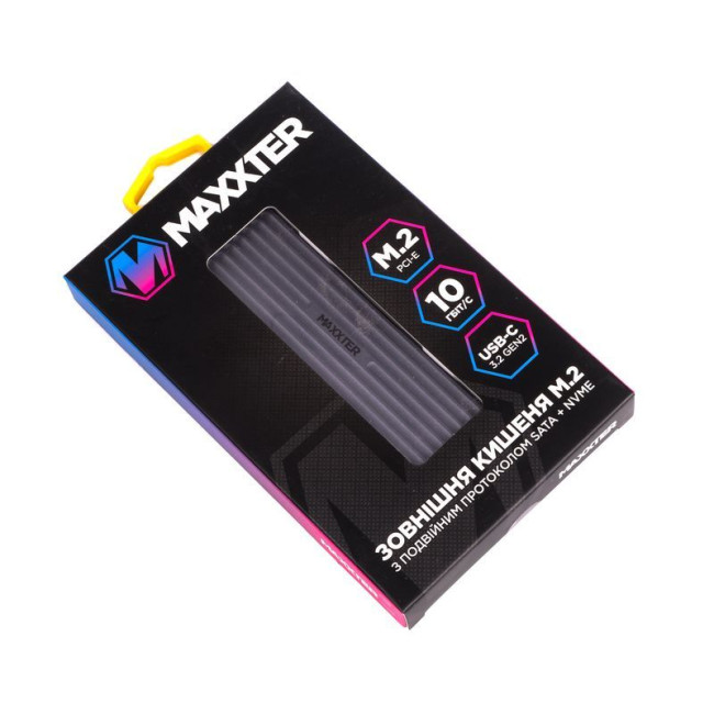 Зовнішня кишеня M.2 (NVMe&NGFF), USB 3.1, чорна