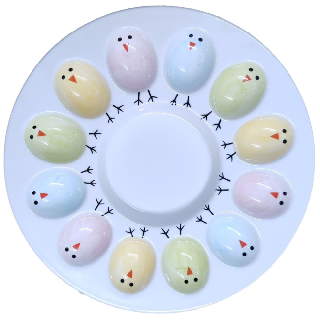 Блюдо для яєць LED Easter Chicken, 12 секцій, 26.5см