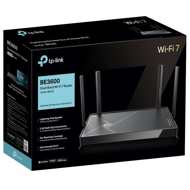 Бездротовий маршрутизатор TP-Link Archer BE230 BE3600