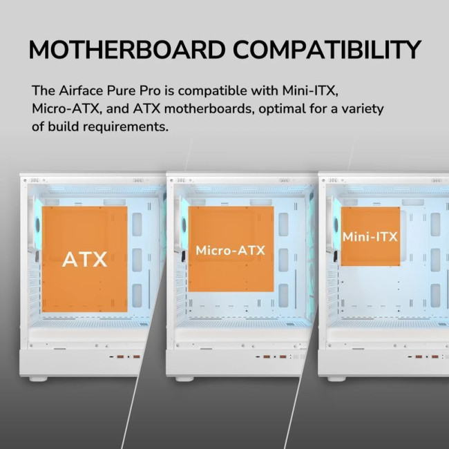 Ігровий корпус, 3*120mm ARGB, 1*120mm ARGB вентилятори передвстановлені, ATX/mATX/mini-ITX, скляне вікно