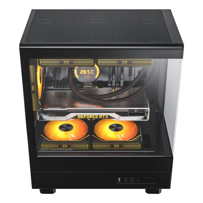 CASE MINITOWER MATX W/O PSU/DB330M BLACK DARK FLASH