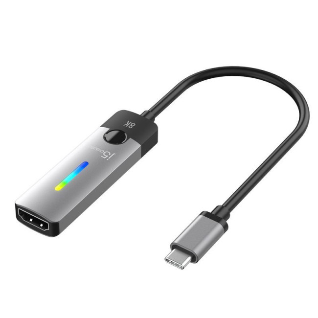 Адаптер-перехідник USB-C на HDMI, 8К 60 Гц LED RGB