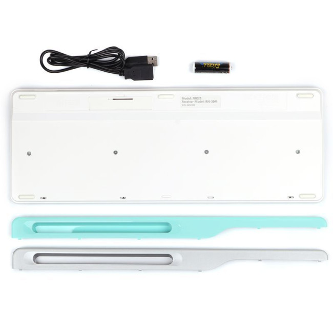 Клавіатура бездротова Fstyler, Bluetooth / 2.4 ГГц, білий