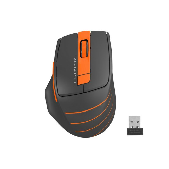 Миша бездротова безшумна Fstyler, USB, 2000 dpi, помаранчевий