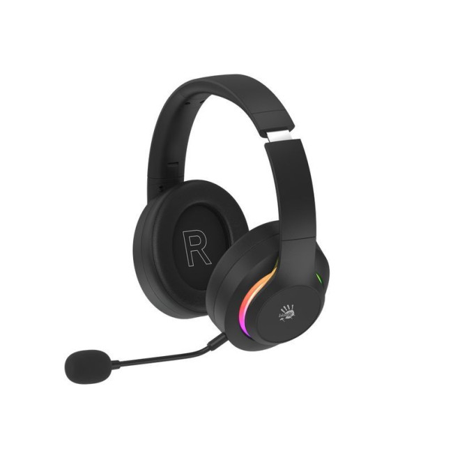 Ігрові бездротові навушники з мікрофоном, RGB підсвічування, Bluetooth + 2.4GHz + 3.5 jack
