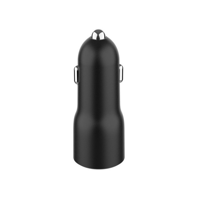Автомобільний ЗП, 2xUSB-C (PD 20W), чорний