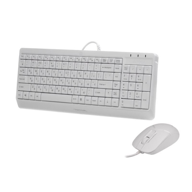 Комплект дротовий Fstyler клавіатура+миша, білий, USB