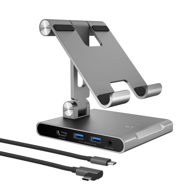 Док станція Ipad USB-C 8-в-1 (HDMI/PD/картридер/USB-A/USB-C/Audio), алюміній