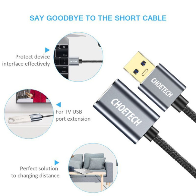 Подовжувач USB 3.0, A-тато/А-мама, 2 м, преміум