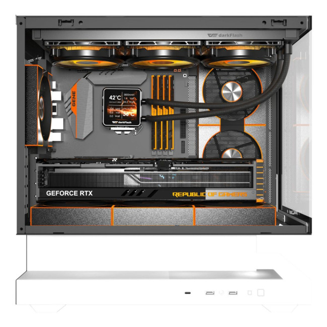 CASE MINITOWER MATX W/O PSU/F1 WHITE DARK FLASH