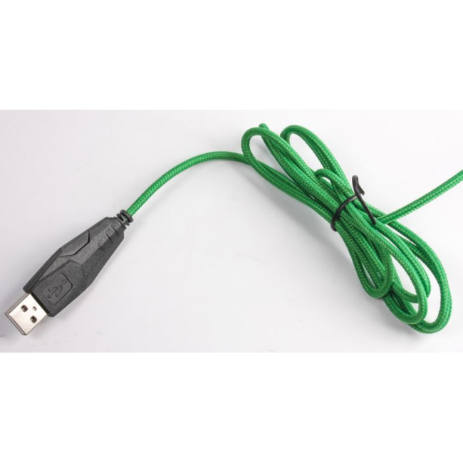 Оптична ігрова миша, USB інтерфейс, 3200 dpi, зелений
