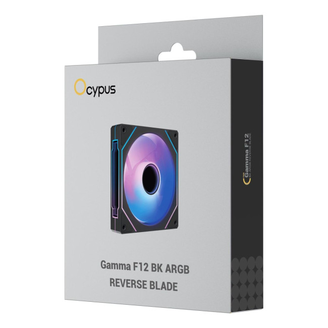 Корпусний вентилятор 120MM GAMMA F12 BK ARGB REVERSE BLADE (GAMMA-F12-BK1AM01X-GL) OCYPUS