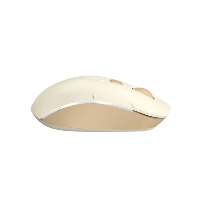 Миша бездротова безшумна Fstyler, Bluetooth / 2.4 ГГц, вбудований акумулятор, 2000DPI, бежевий
