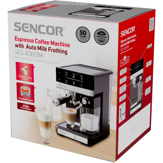 Кавоварка еспресо Sencor SES 4060BK