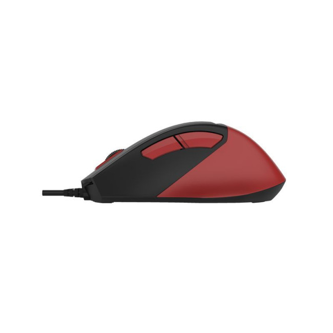 Миша дротова безшумна Fstyler, USB, 2400 dpi, чорний+червоний