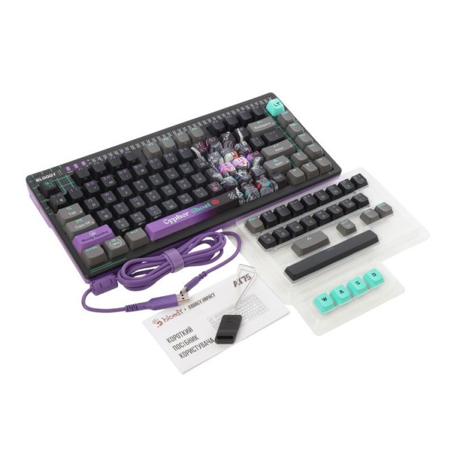 Клавіатура оптична ігрова, USB, RGB підсвічування, Alpha Optical Switch