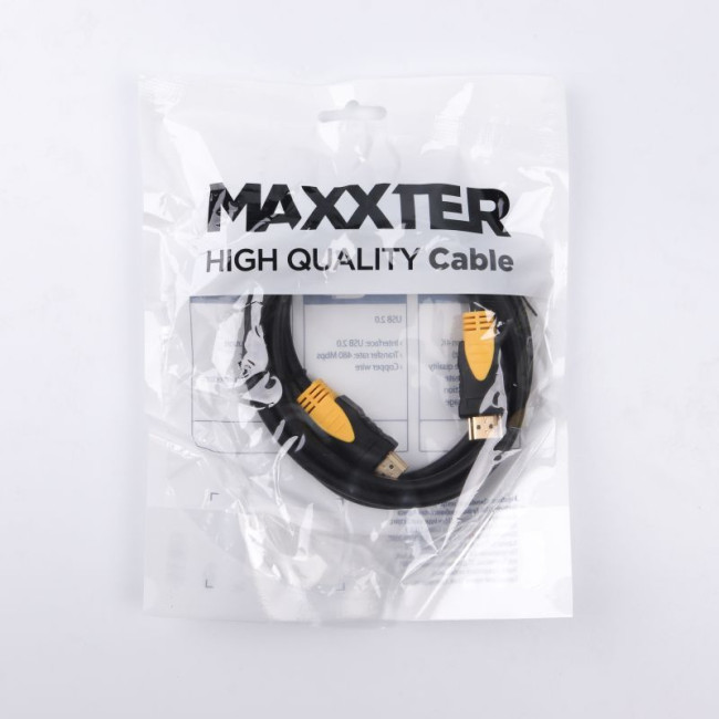 Кабель HDMI V.2.0, 4К 60Гц, позолочені конектори, 1 м