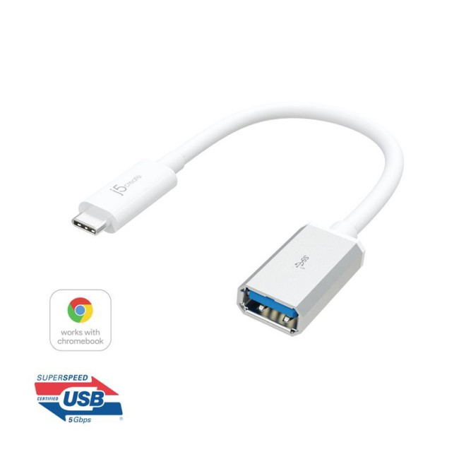 Кабель-адаптер OTG USB 3.1, USB-C тато/USB-A-мамо, 0.1 м