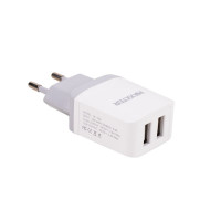 Мережевий зарядний пристрій, 2 USB, 5V/2.4A