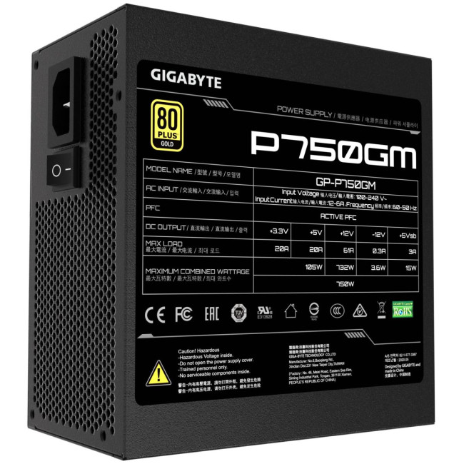 Блок живлення ATX2.31 750W GP-P750GM GIGABYTE