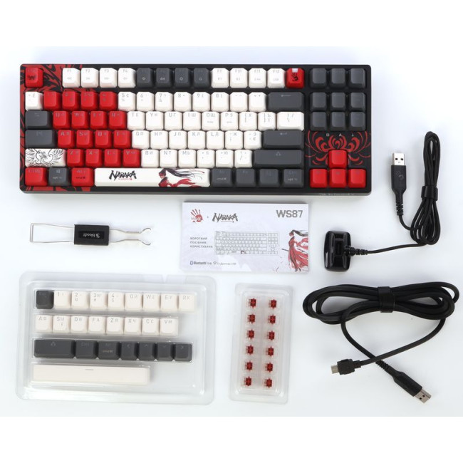 Клавіатура бездротова механічна ігрова, USB, RGB підсвічування, BLMS Red Plus Switch