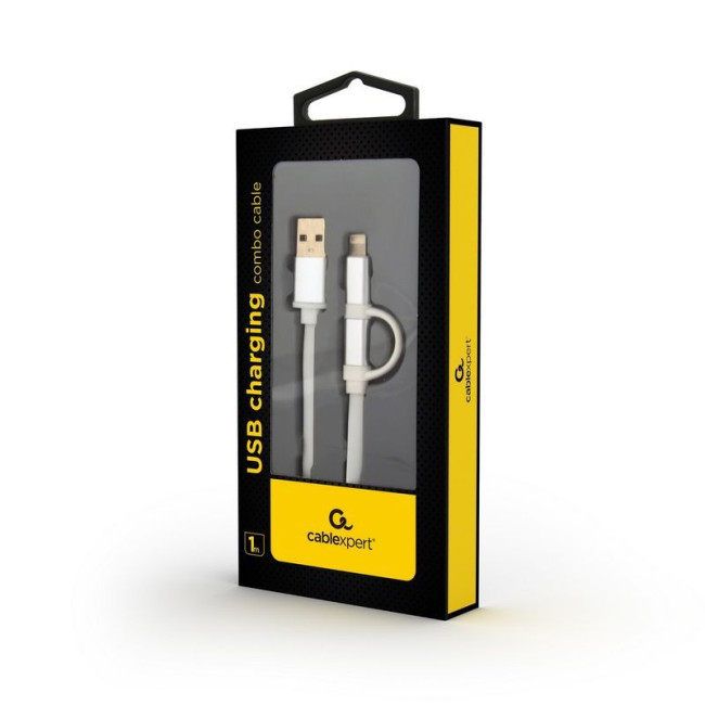 Кабель USB 2.0 AM-тато/Lightning/Micro USB, 1 м