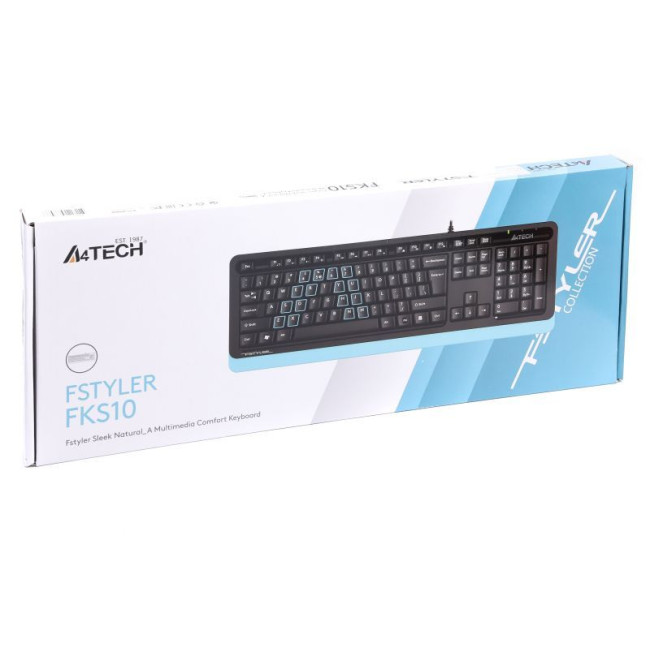 Клавіатура Fstyler Sleek MMedia Comfort, USB, синій