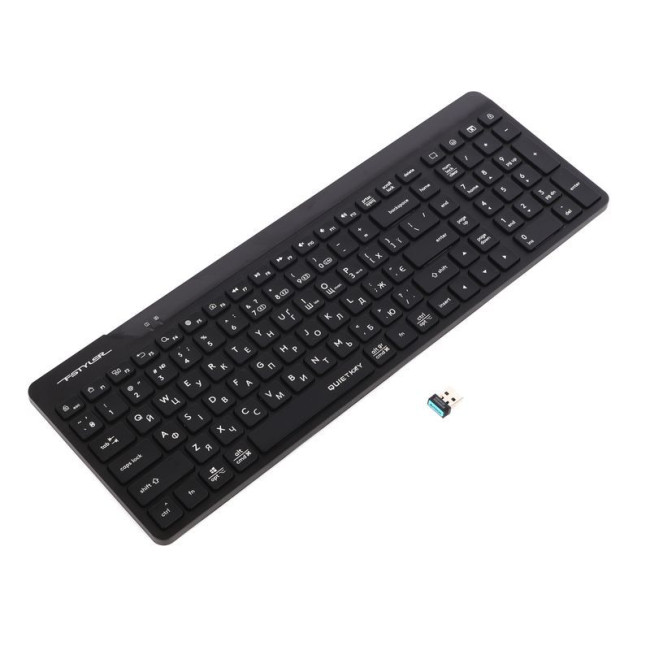 Клавіатура бездротова Fstyler, Bluetooth / 2.4 ГГц, quiet key, чорний