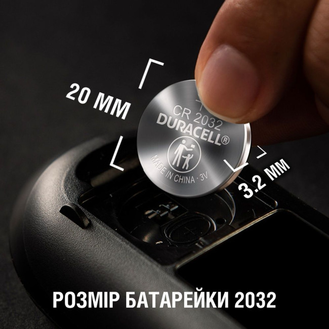 Спеціальна літієва батарейка типу «таблетка» Duracell 2032 3V, (DL2032/CR2032), 4 шт.