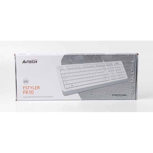 Клавіатура Fstyler Sleek Media Comfort, USB, білий
