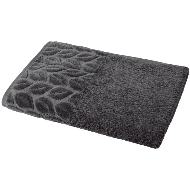 Рушник банний Soho 70х140 см Leaves Dark Gray 