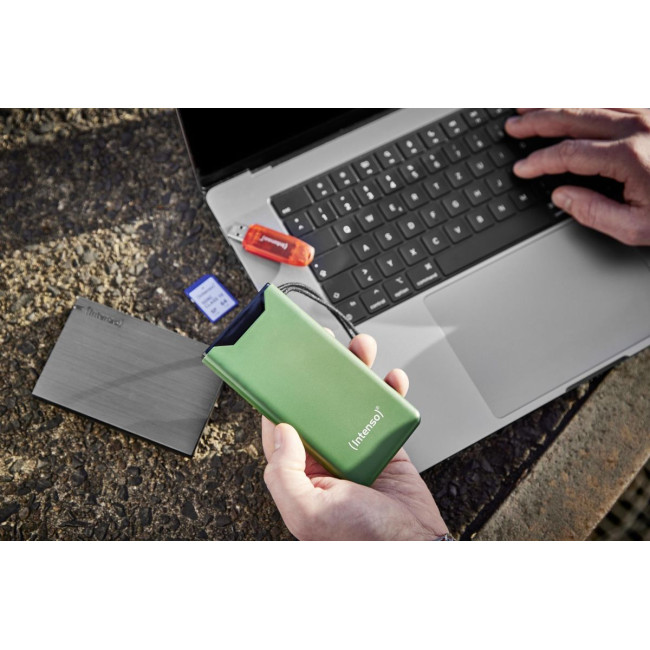 Портативний зарядний пристрій USB 10000MAH QC3.0 GREEN F10000 7332037 INTENSO