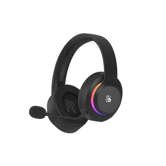 Ігрові бездротові навушники з мікрофоном, RGB підсвічування, Bluetooth + 2.4GHz + 3.5 jack