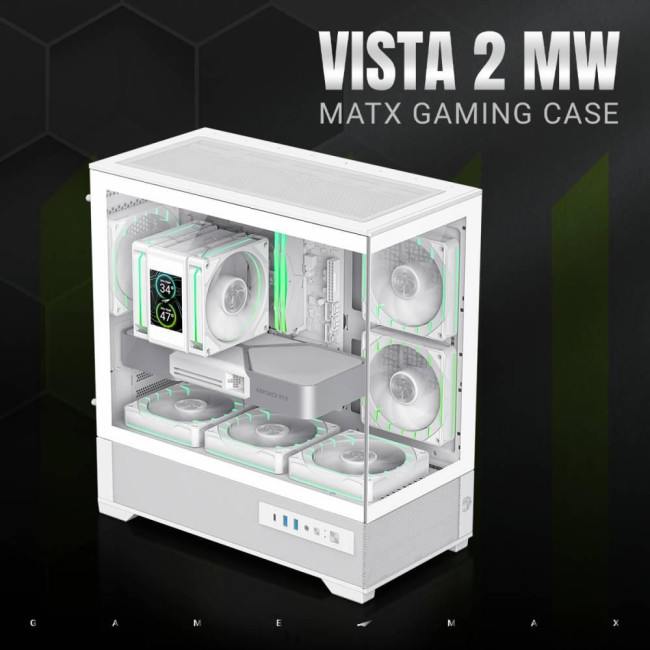 Корпус для комп'ютера MATX W/O PSU VISTA 2 MW GAMEMAX