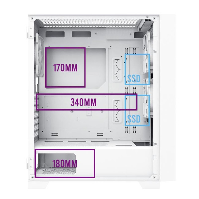 Корпус ATX W/O PSU AIR 1000 LITE (W) MONTECH