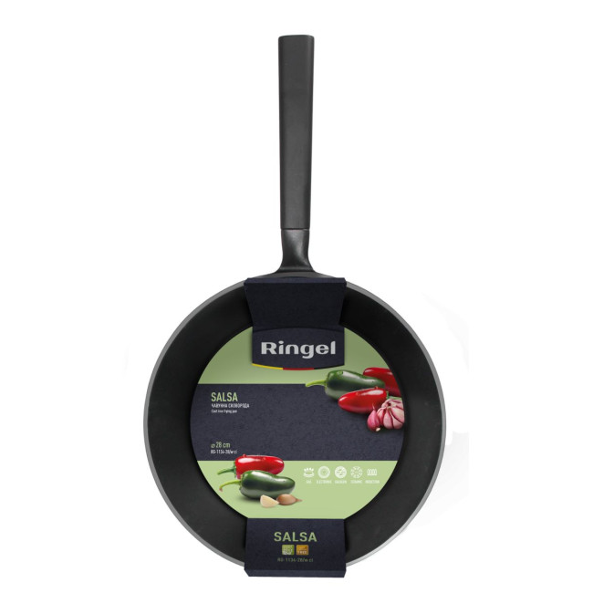 Сковорода чавунна Wok Ringel Salsa 28 см 