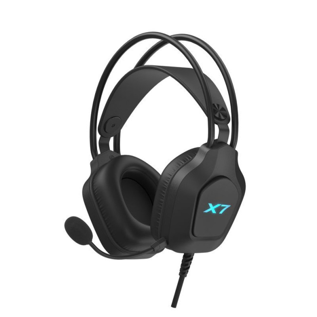 Гарнітура X7 USB з підсвічуванням, чорна