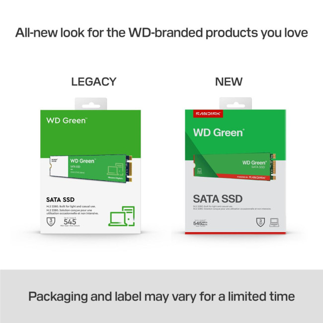 Твердотільний запам’ятовувальний пристрій накопичувач (SSD) SATA M.2 480GB 6GB/S GREEN WDS480G3G0B SANDISK