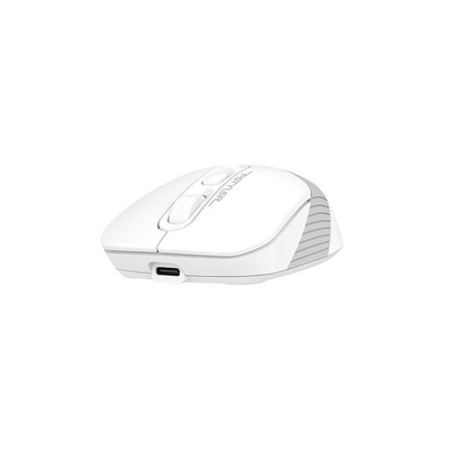 Миша бездротова безшумна Fstyler, Bluetooth / 2.4 ГГц, вбудований акумулятор, 2000 DPI, білий