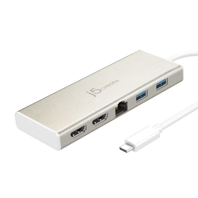Док станція USB-C 6-в-1 (HDMI/PD/USB-A/USB-C/LAN)