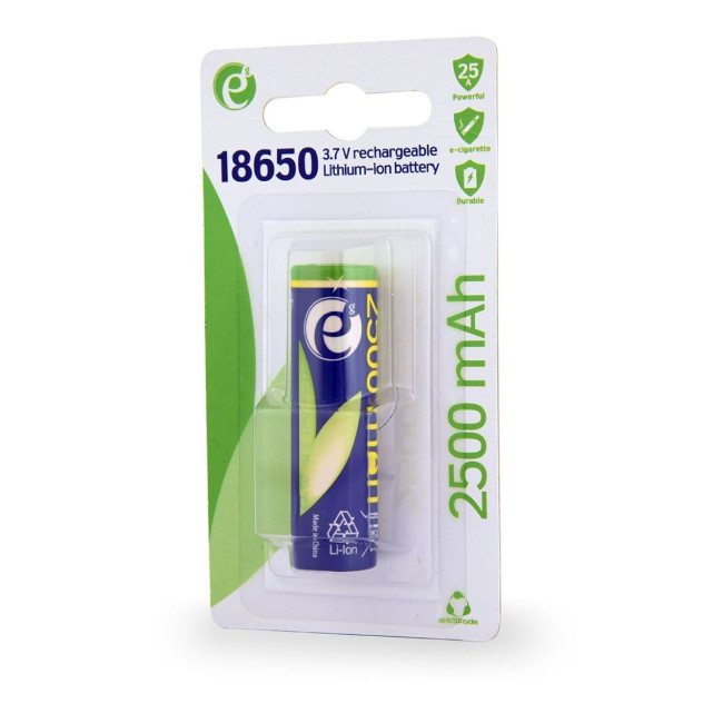 Акумулятор Li-Ion 18650 високострумовий 2500 (10C) мАгод, блістер