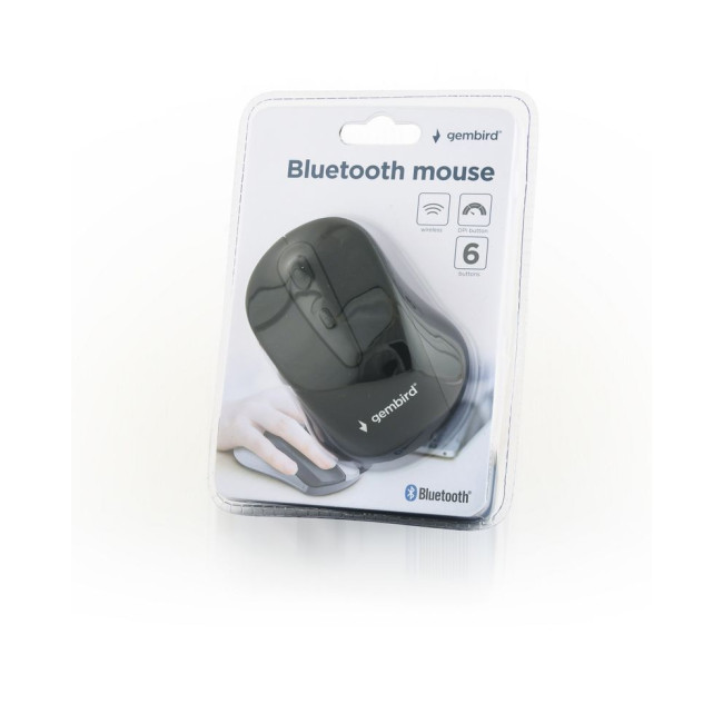 Миша з бездротовим інтерфейсом Bluetooth, 1600 dpi, чорна